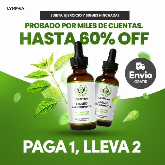 Clorofila Líquida Concentrada en Gotas | Suplemento Natural 50ml | Lymphia®