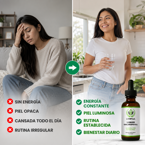 Clorofila Líquida Concentrada en Gotas | Suplemento Natural 50ml | Lymphia®